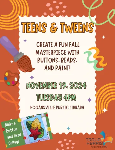 Teens and Tweens Fall Button Art Craft 