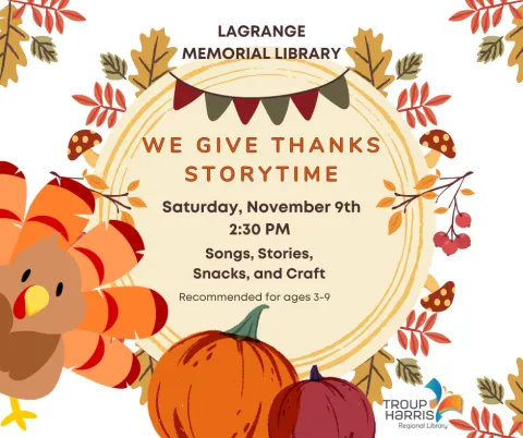 We Give Thanks Storytime