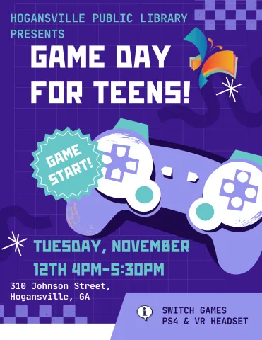 Game Day For Teens!