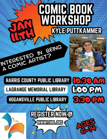 Comic book workshop flyer