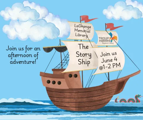 "the story ship: at the lagrange memorial library from 1-2 pm on June 