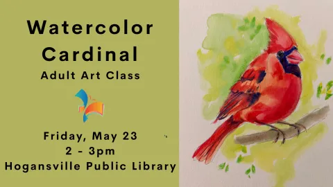 Adult Painting Class - Watercolor Cardinal