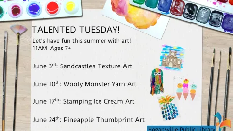 Talented Tuesday - Kids Summer Art Program 