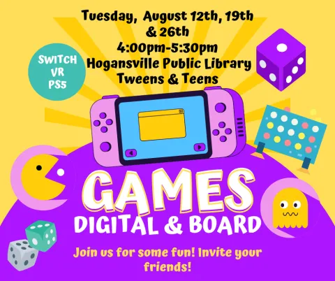 Teen Digital and Board Game Day