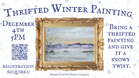 thrifted winter painting