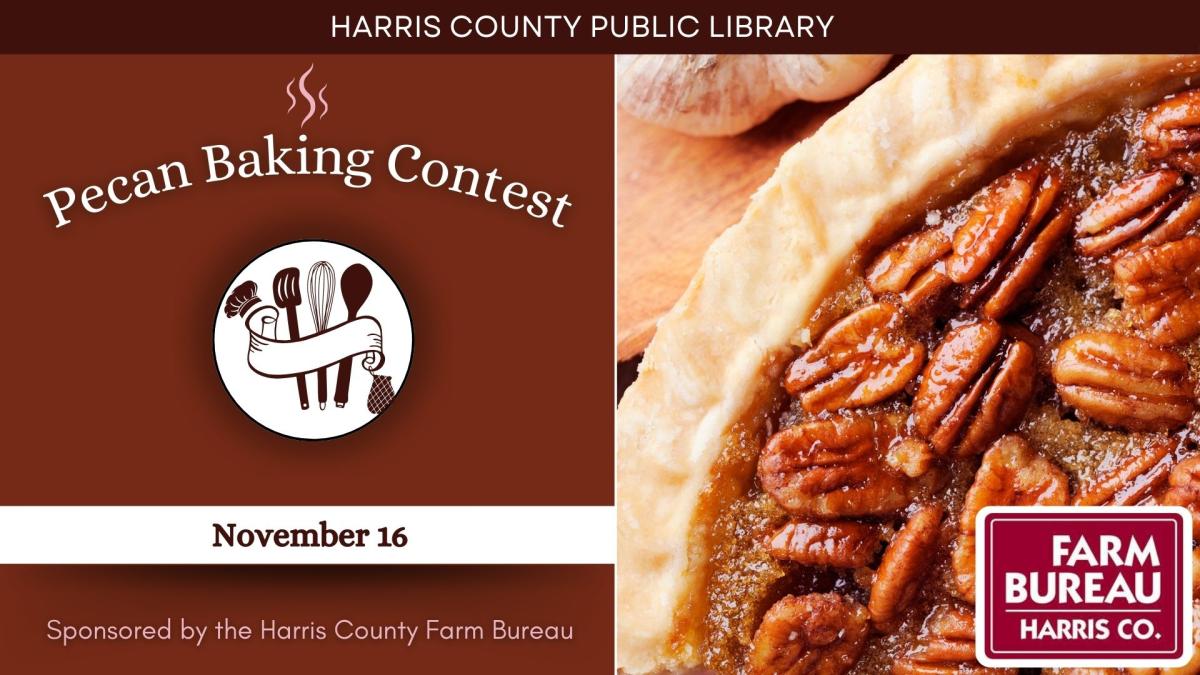 Image of pecan pie, event description, and Farm Bureau logo.