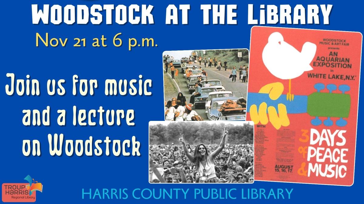 Woodstock music presentation at the library