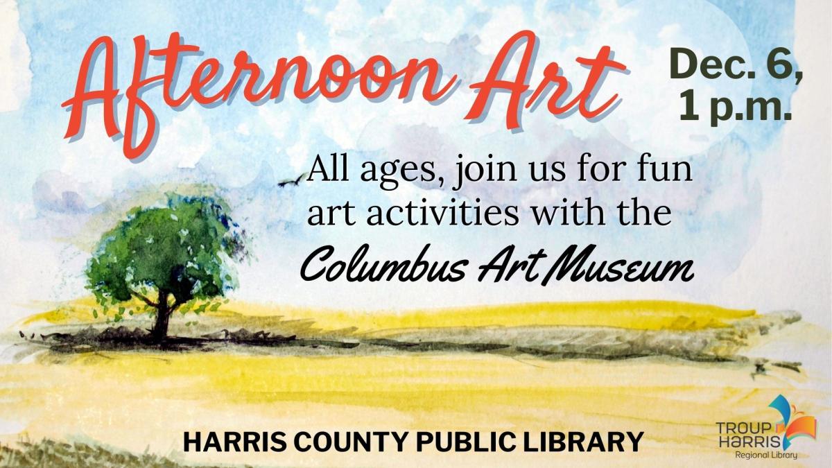 Afternoon Art with Columbus Art Museum