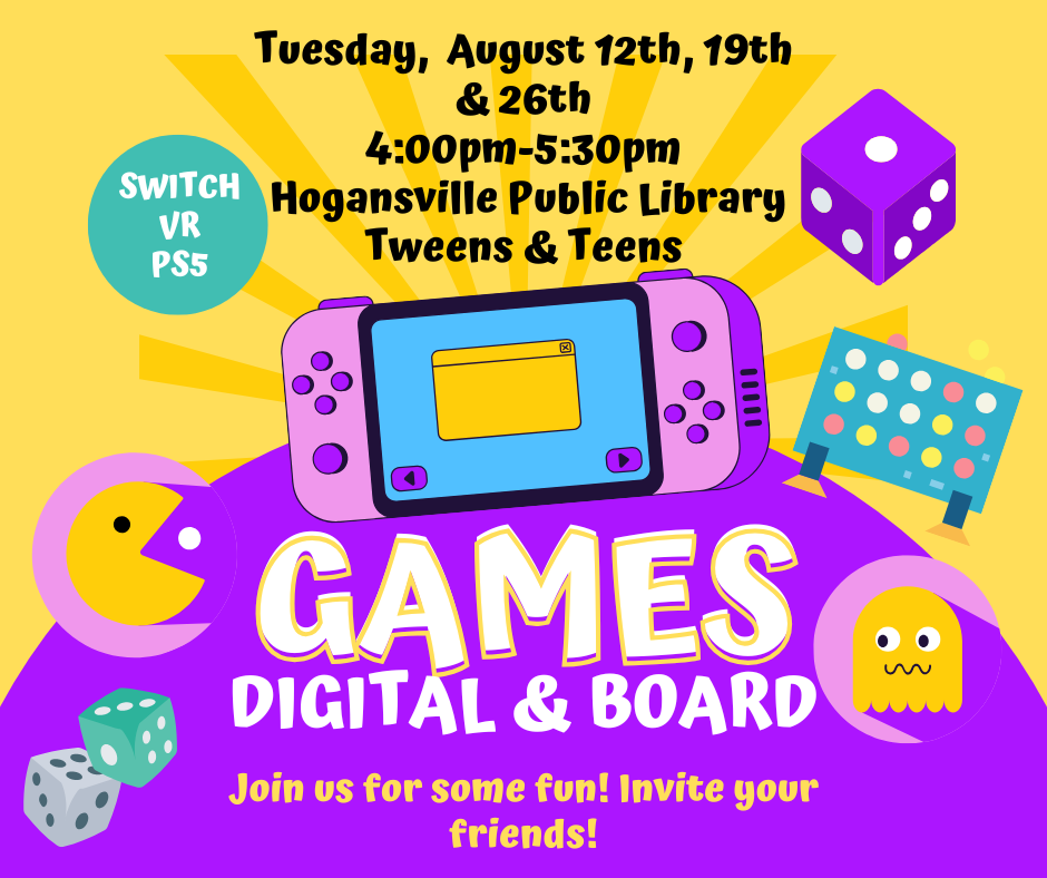Teen Digital and Board Game Day