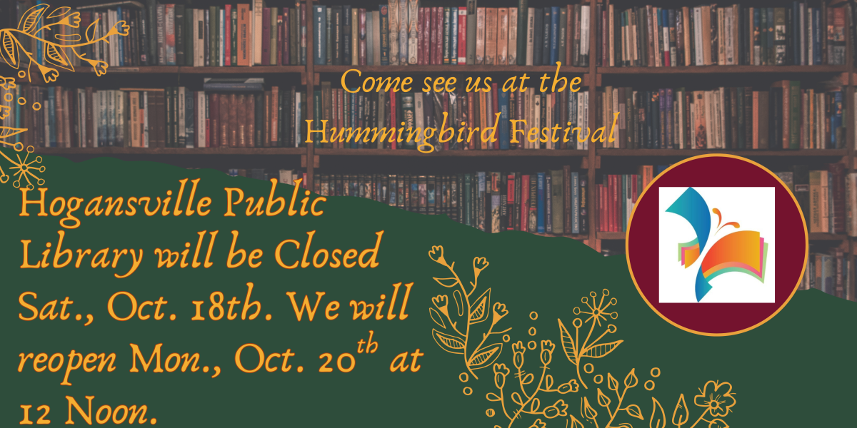 Hogansville Public Library will be Closed