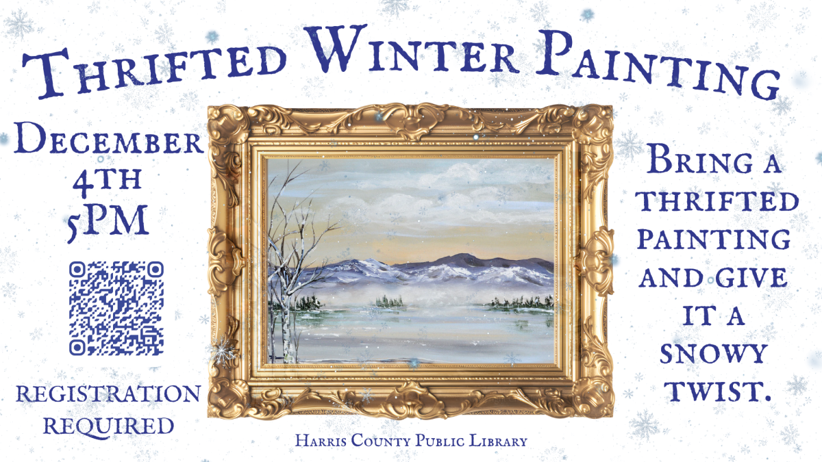 thrifted winter painting